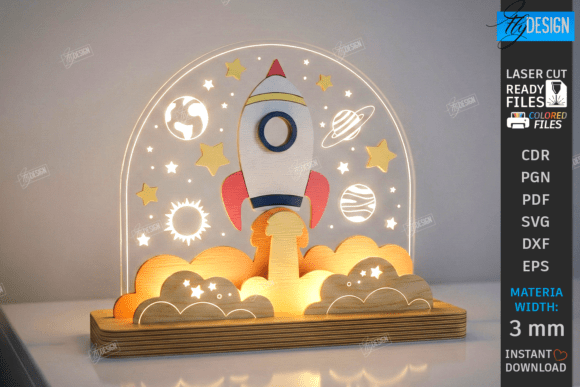 Download Kids Night Light Stand Laser Cut | CNC - Kids Collection