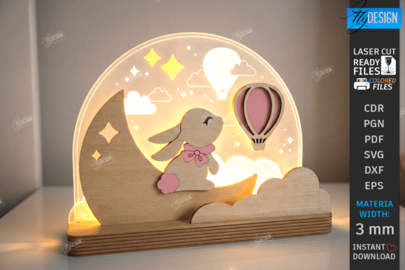 Download Kids Night Light Stand Laser Cut | CNC - Kids Collection