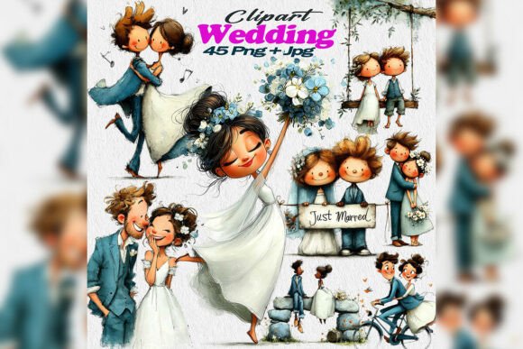 Download Whimsical Wedding Kids PNG Clipart Bride - Kids Collection